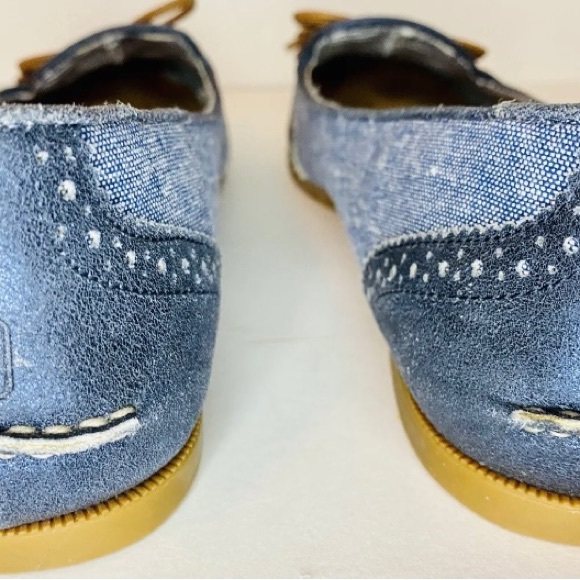 Sperry Top-Sider Women's Harper Oxford Cloth Wedge Pump Navy/midnight size 8 - Picture 9 of 10